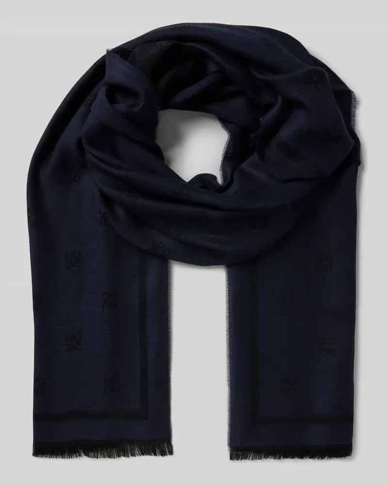 HUGO BOSS Schal aus reiner Viskose modell 'LASO Dunkelblau