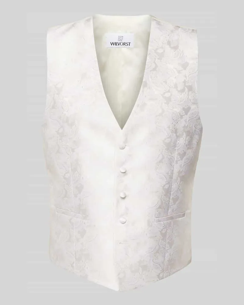 Wilvorst Weste mit Leistentaschen Ecru