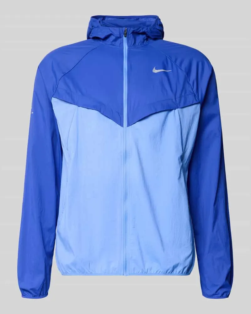 Nike Trainingsjacke mit Logo-Print und Kapuze Blau