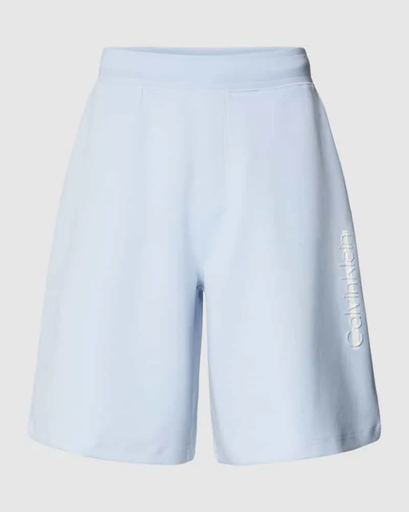 Calvin Klein Regular Fit Sweatshorts im unifarbenen Design 