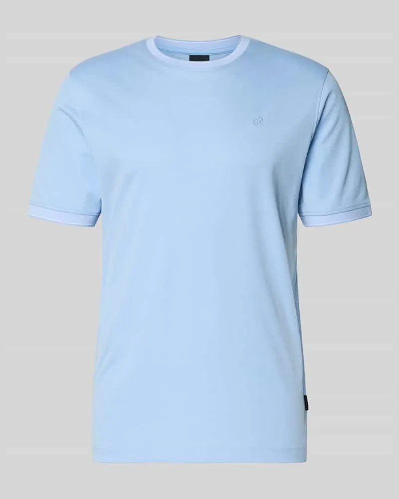 Bugatti T-Shirt mit Rundhalsausschnitt Hellblau