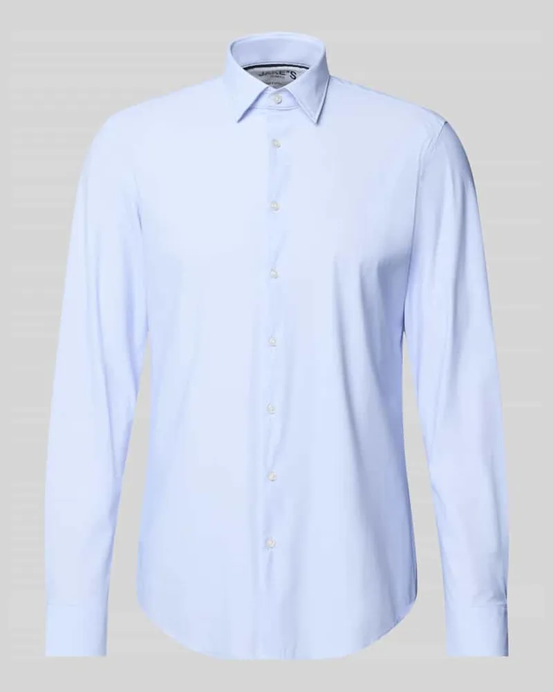 JAKE*S Slim Fit Business-Hemd mit Kentkragen Bleu