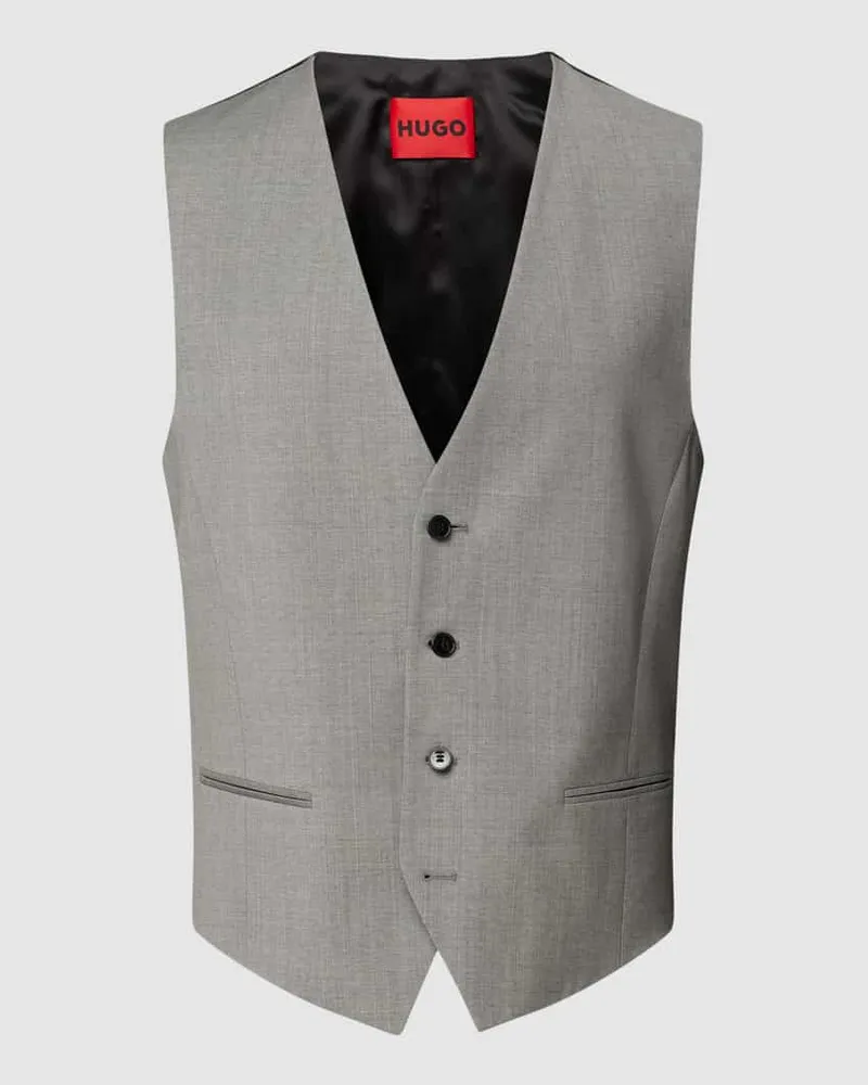 HUGO BOSS Weste mit Kontrastrückseite Modell 'Vin Anthrazit