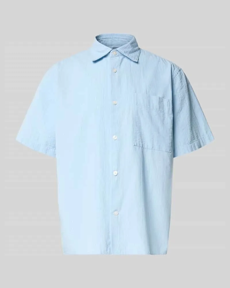 Selected Homme Relaxed Fit Freizeithemd aus reiner Baumwolle Modell 'STUART Hellblau