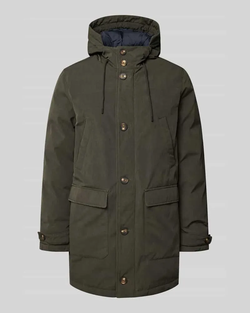 ECOALF Parka mit Kapuze und Pattentaschen Modell 'TASKA Oliv