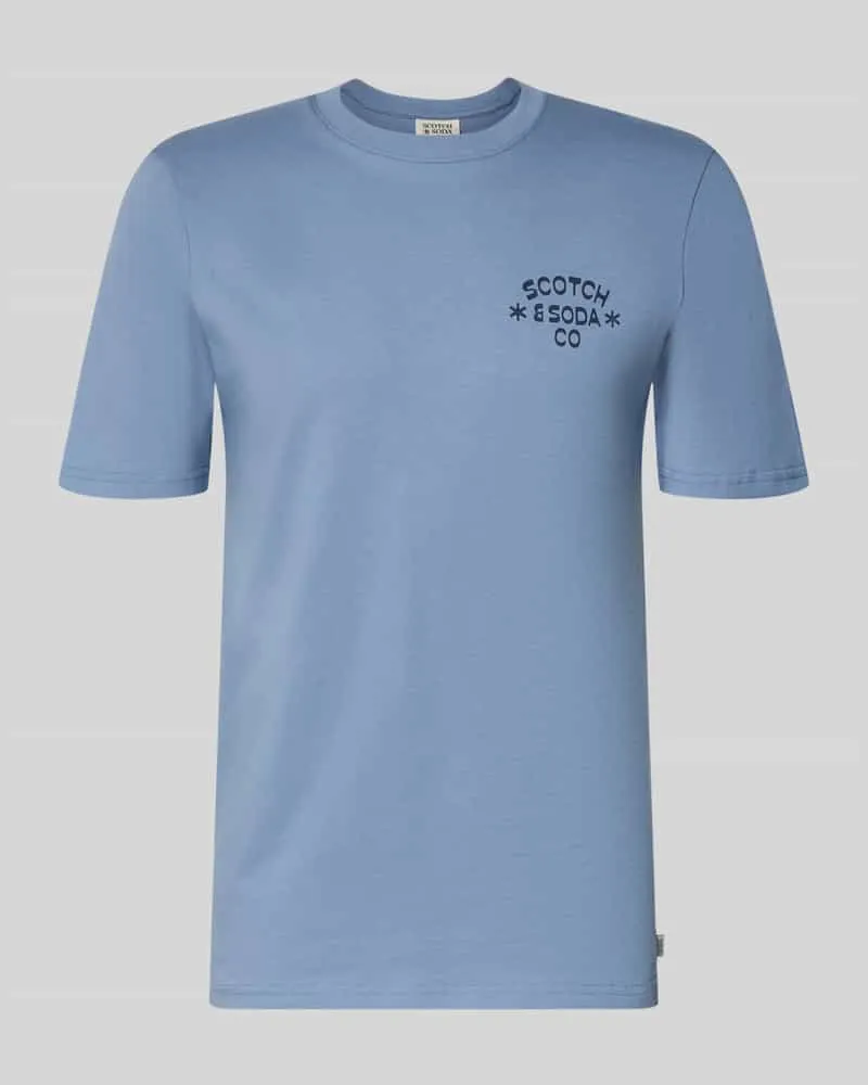 Scotch&Soda T-Shirt mit Rundhalsausschnitt Hellblau