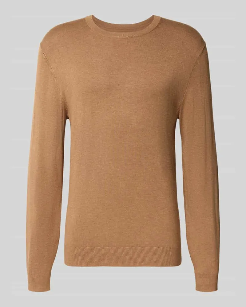 McNeal Strickpullover mit geripptem Rundhalsausschnitt Hazel