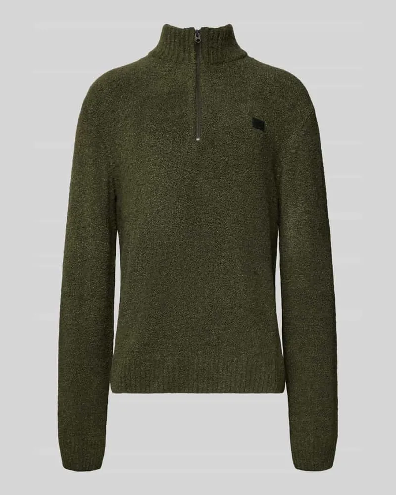 G-STAR RAW Strickpullover mit Label-Detail Anthrazit