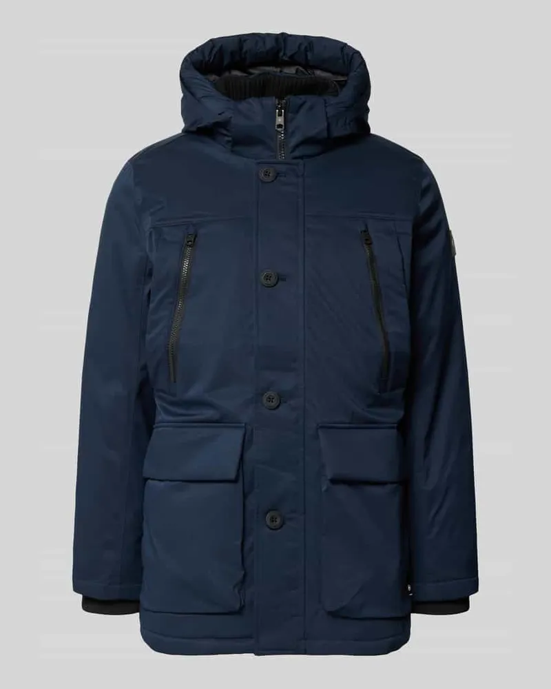 Tom Tailor Regular Fit Parka mit Pattentaschen Marine