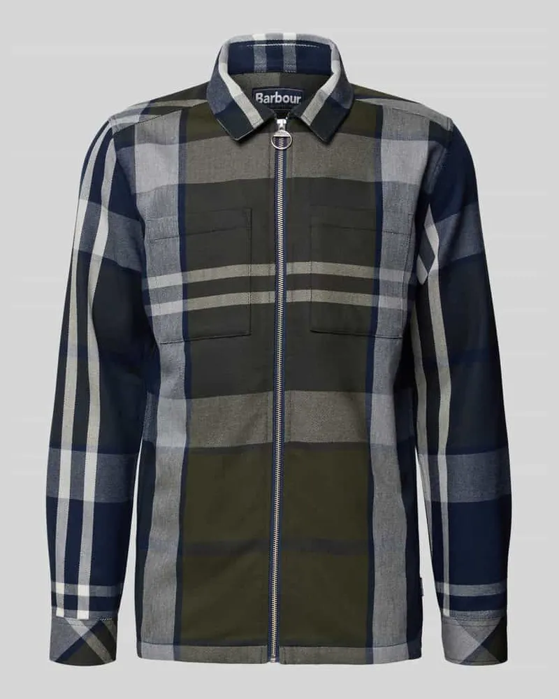 Barbour Oversized Hemdjacke aus reiner Baumwolle Marine