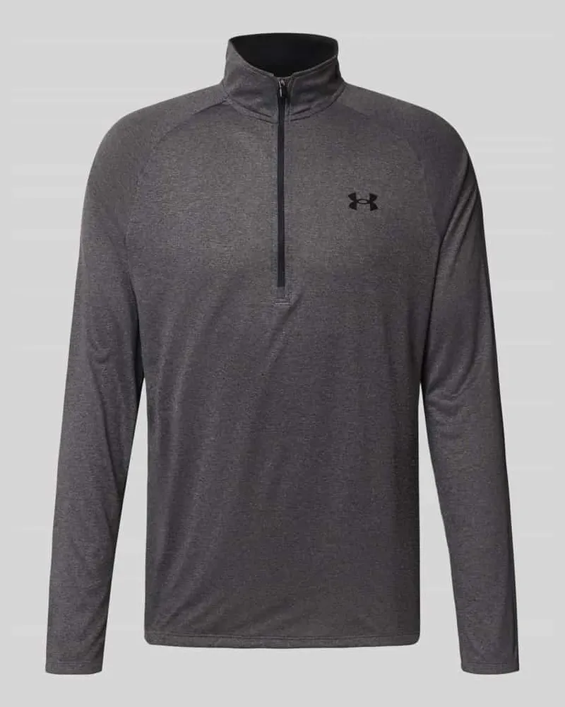 Under Armour Regular Fit Longsleeve mit Reißverschluss Modell 'Tech Anthrazit