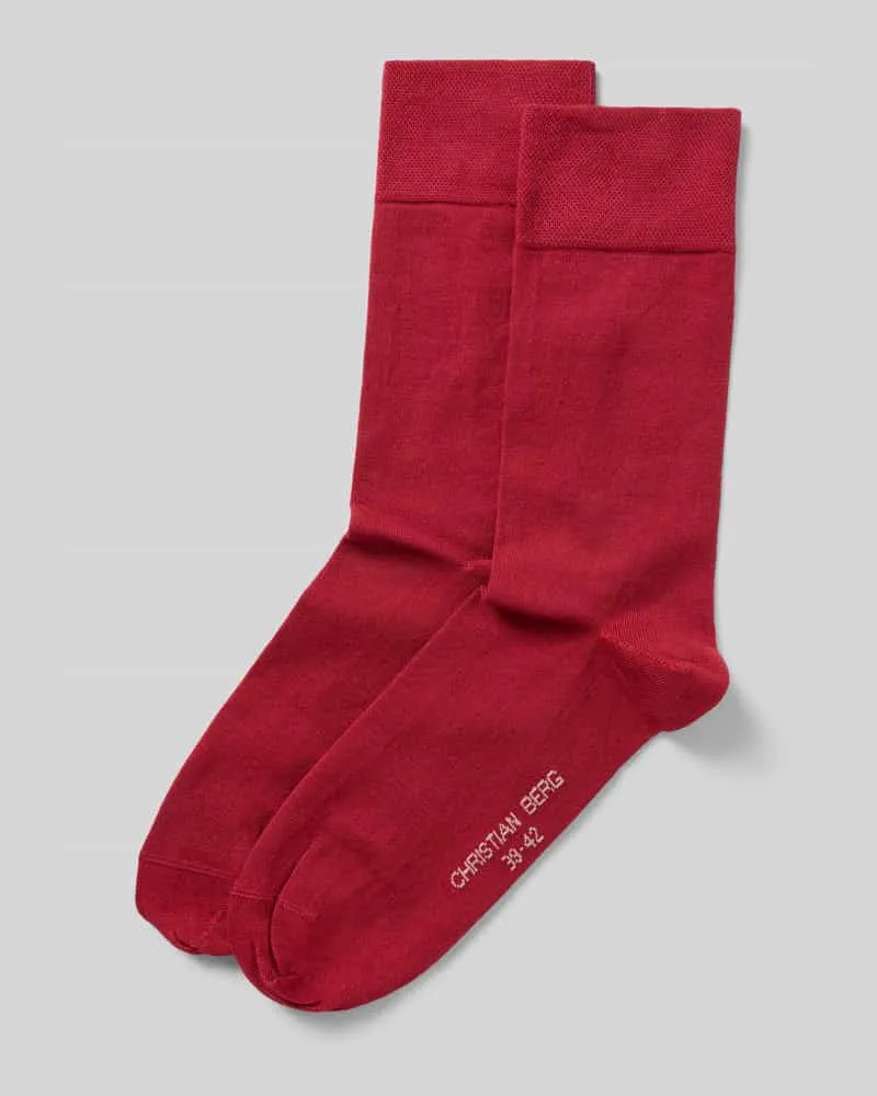 Christian Berg Socken aus Baumwoll-Mix Dunkelrot