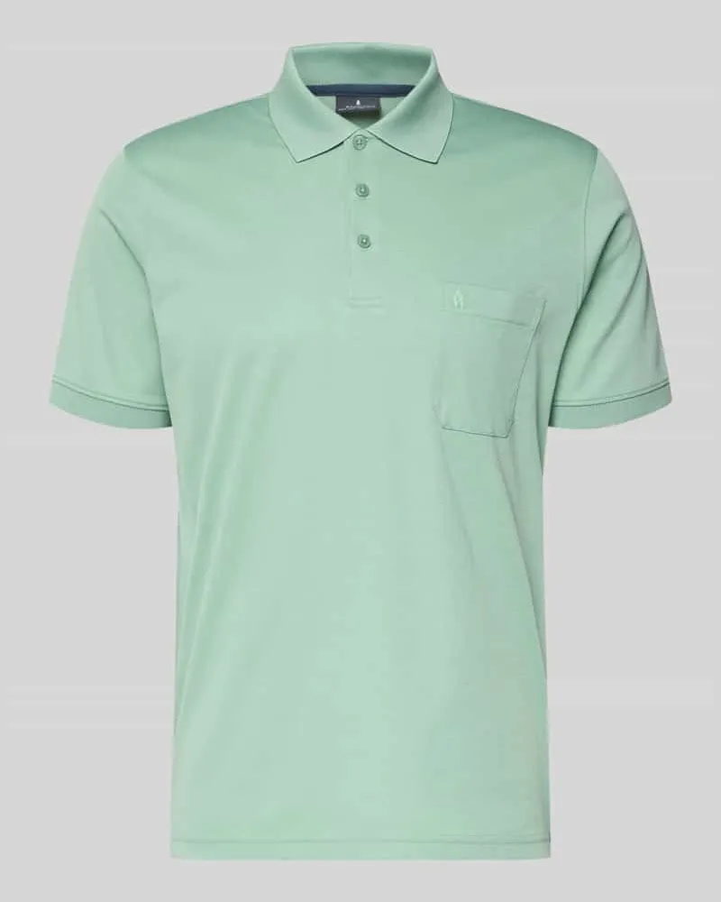 Ragman Relaxed Fit Poloshirt aus Baumwoll-Mix Hellgruen