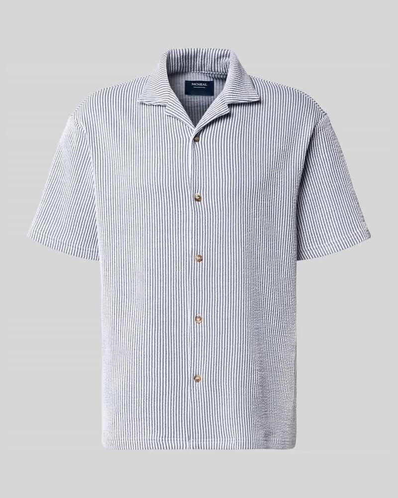 McNeal Regular Fit Freizeithemd mit Reverskragen Dunkelblau