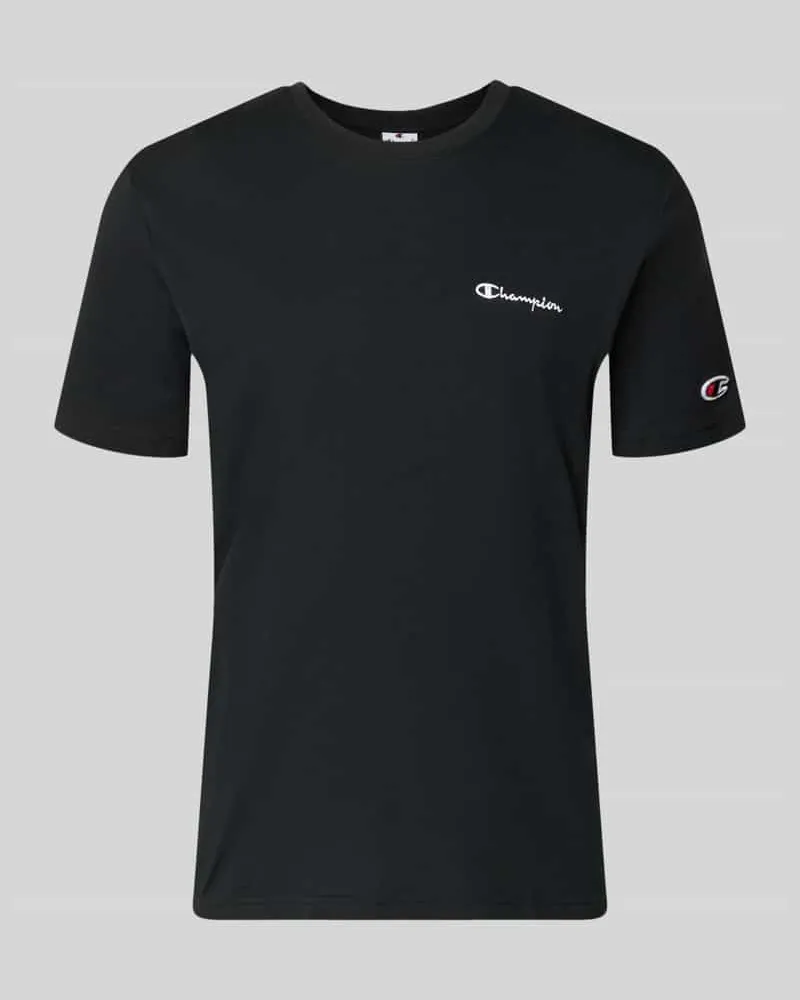 Champion T-Shirt mit Label-Stitchings und Rundhalsausschnitt Black