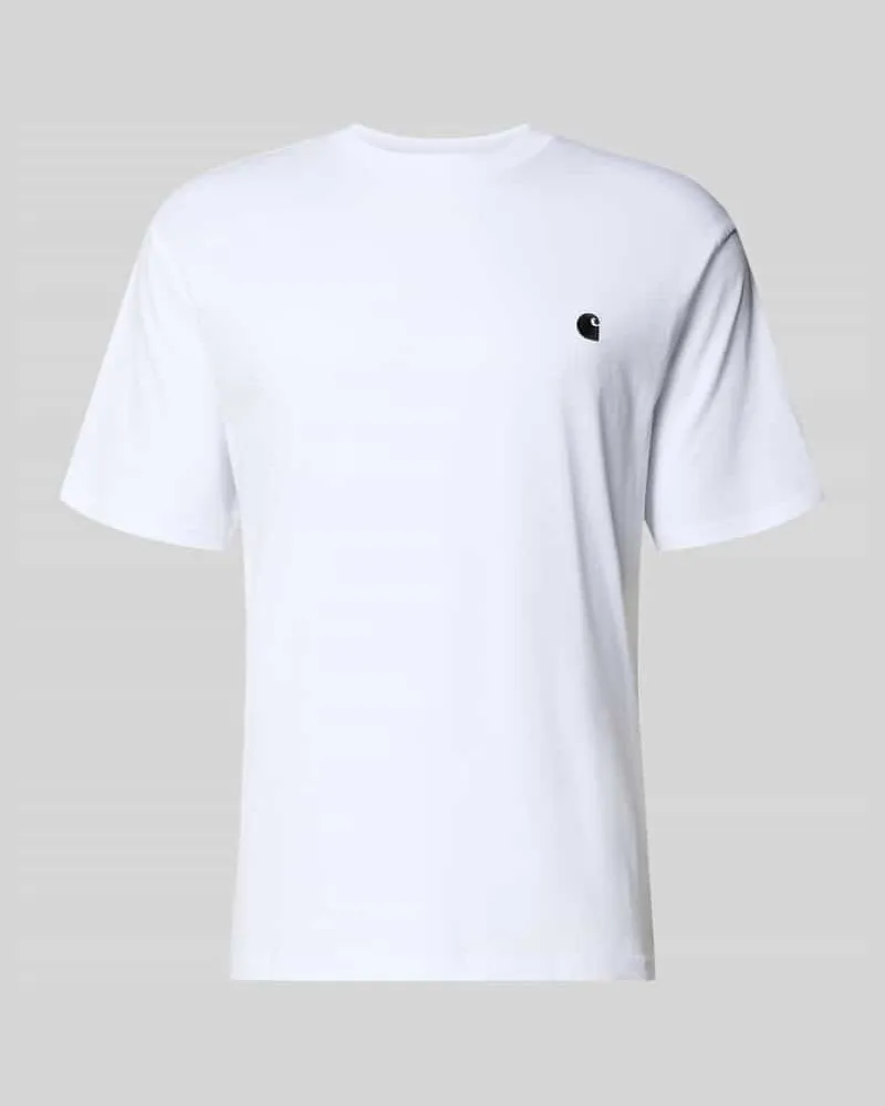 Carhartt WIP T-Shirt mit Label-Stitching Modell 'Madison Weiss