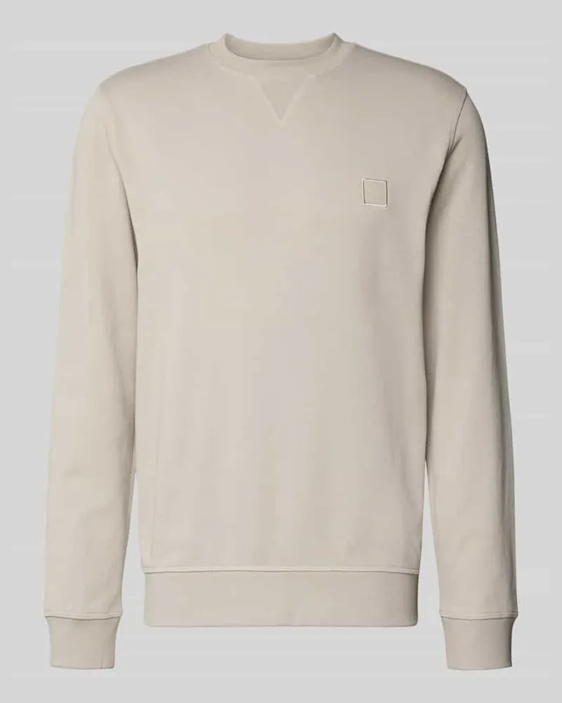 HUGO BOSS Regular Fit Sweatshirt aus reiner Baumwolle Modell 'WESTART Sand