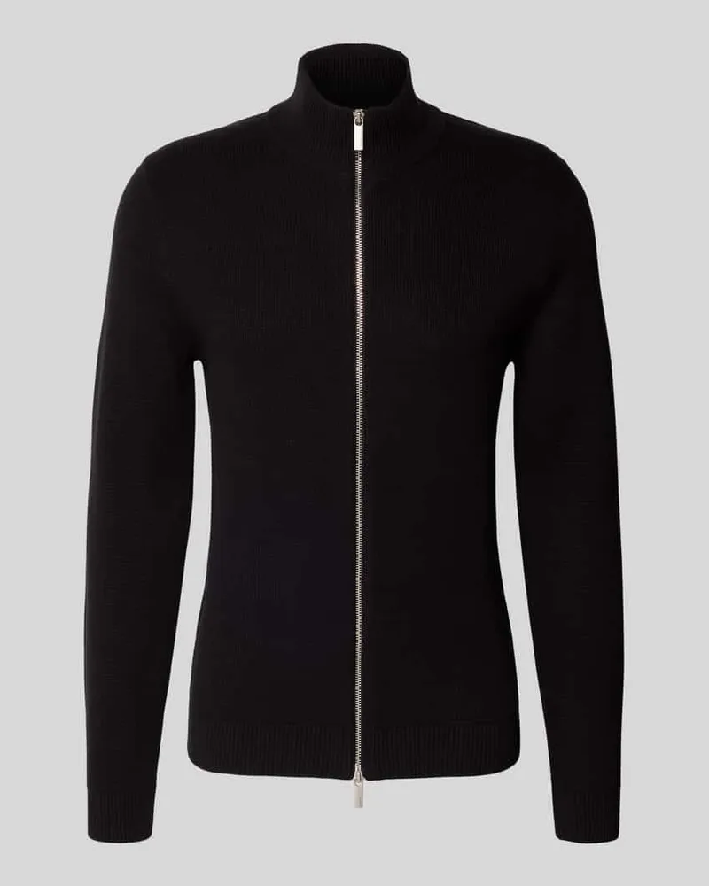 Selected Homme Regular Fit Strickjacke aus reiner Baumwolle Modell 'DANE Black