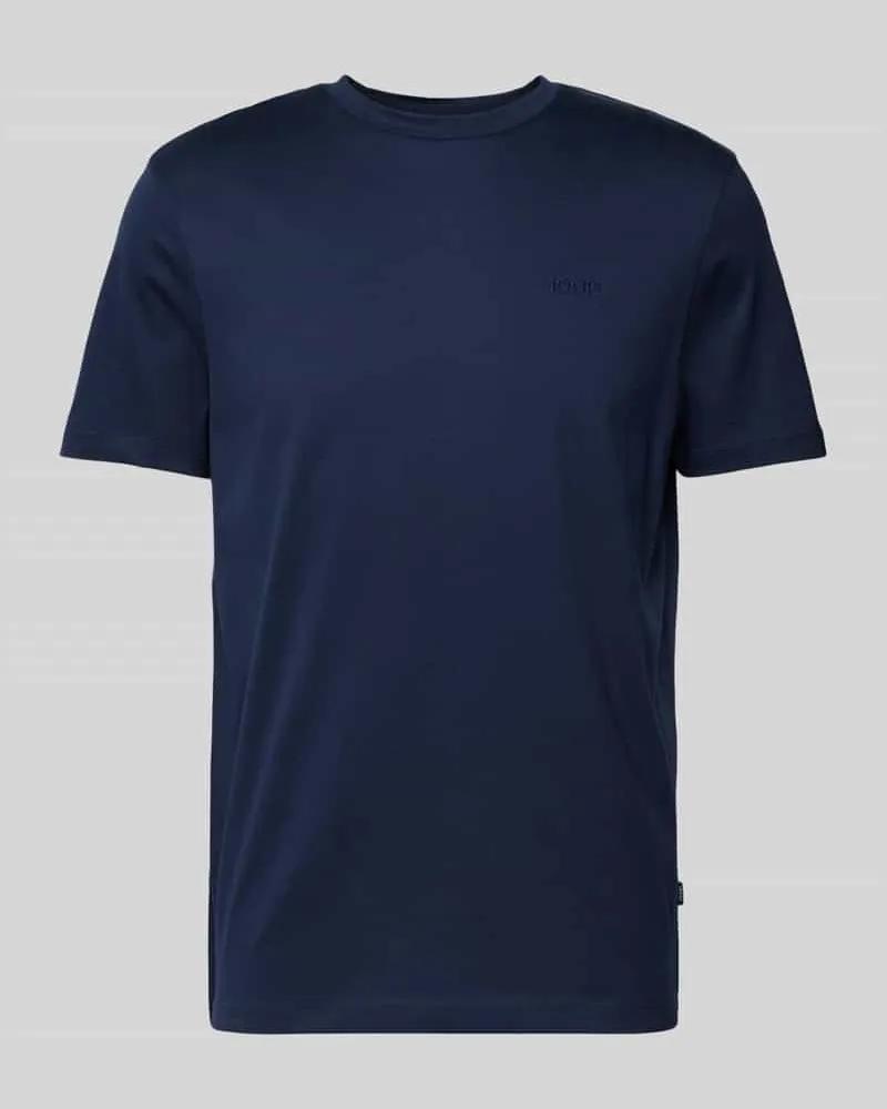 JOOP! T-Shirt mit geripptem Rundhalsausschnitt Modell 'Cosmo Dunkelblau
