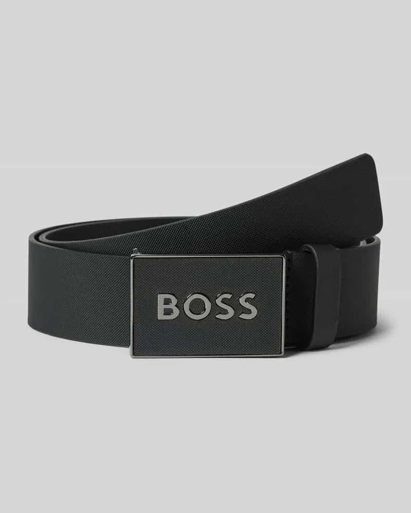 HUGO BOSS Ledergürtel mit Label-Detail Modell 'ICON 