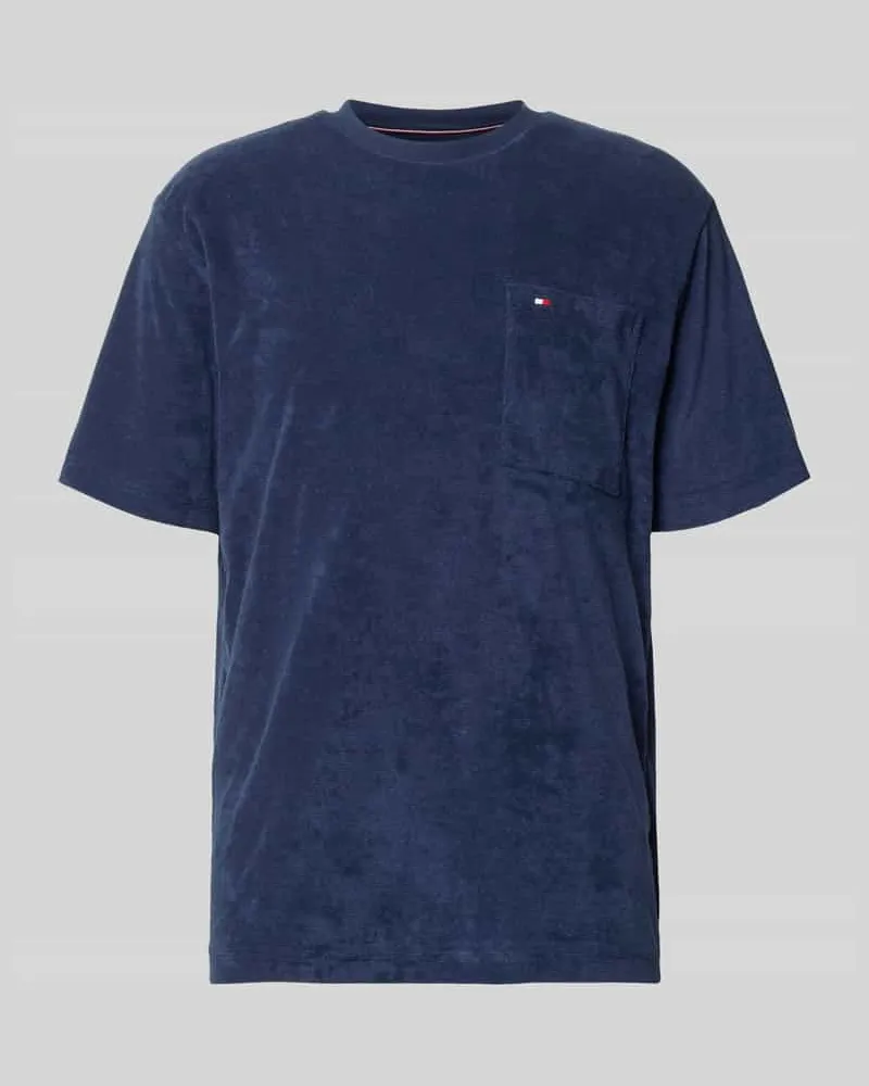 Tommy Hilfiger Relaxed Fit T-Shirt aus Baumwoll-Mix Modell 'TOWELLING T-SHIRT Marine