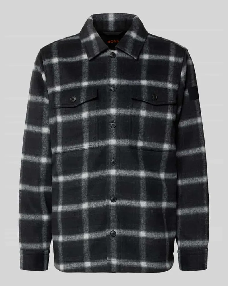 HUGO BOSS Hemdjacke mit Brusttaschen Modell 'Losky_M Black