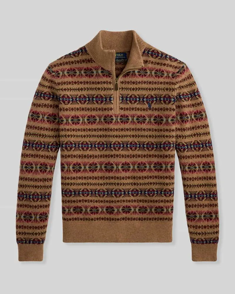 Ralph Lauren Regular Fit Pullover aus reiner Wolle Beige