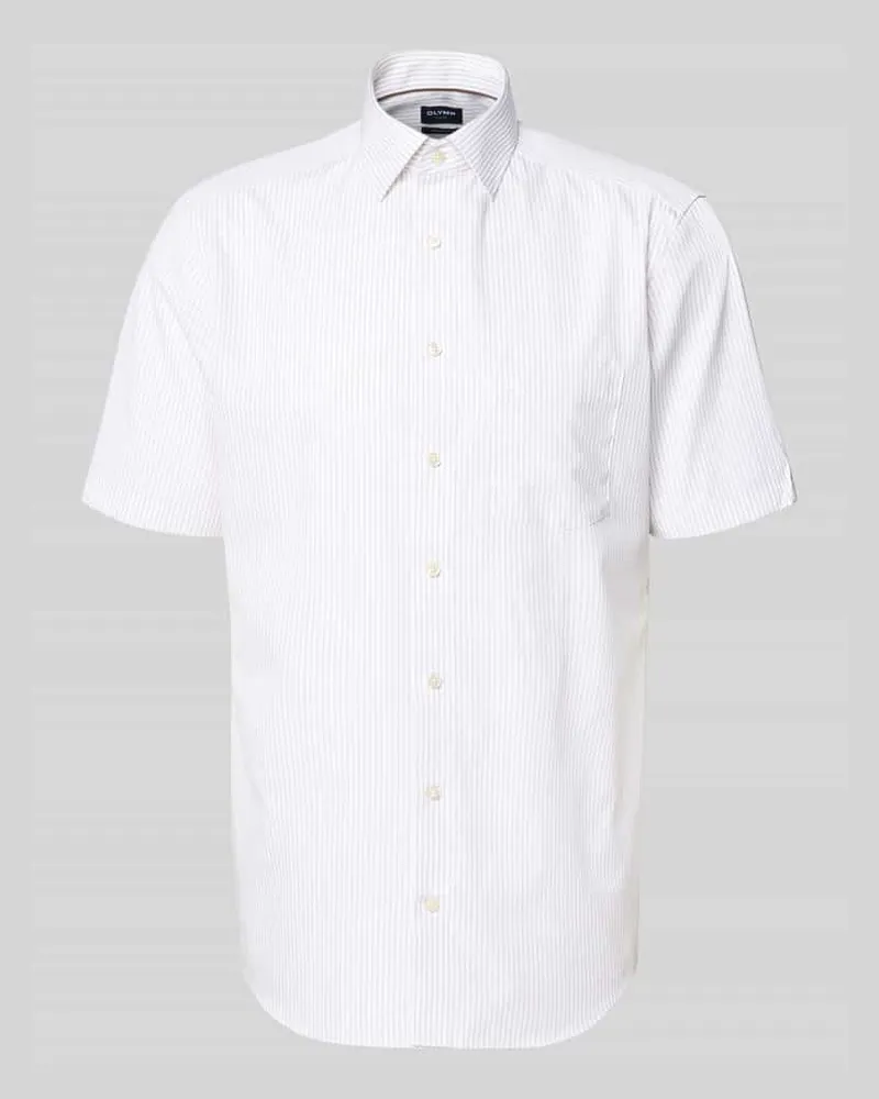 Olymp Modern Fit Business-Hemd mit Brusttasche Sand