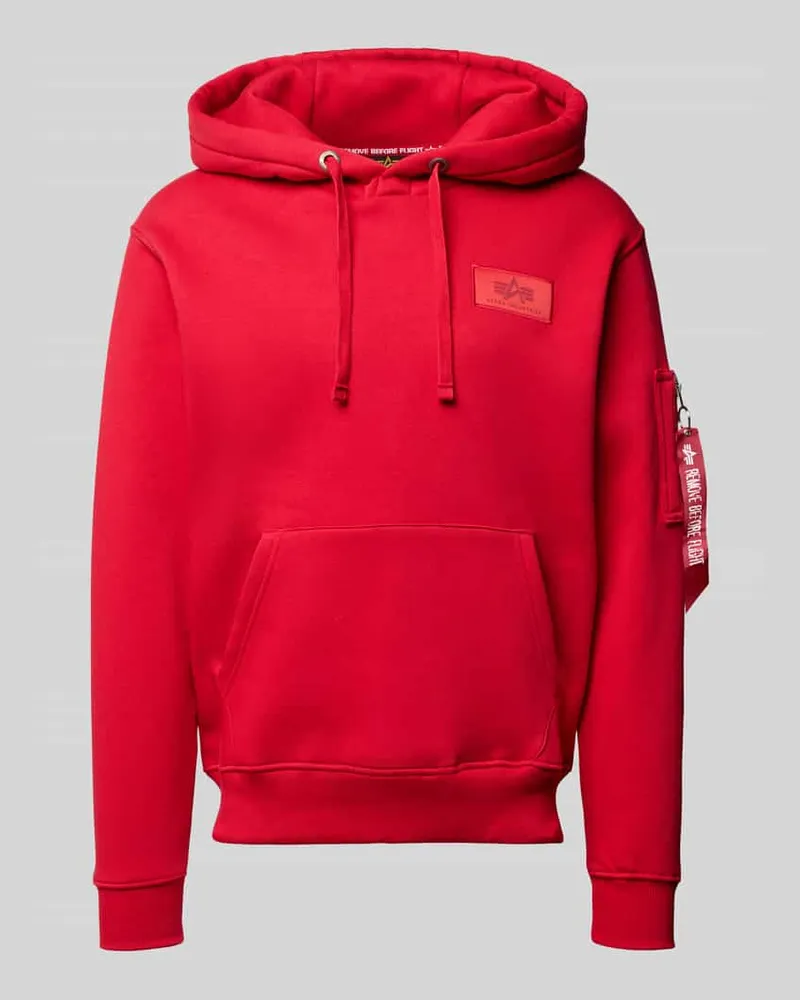 Alpha Industries Hoodie mit Känguru-Tasche Rot