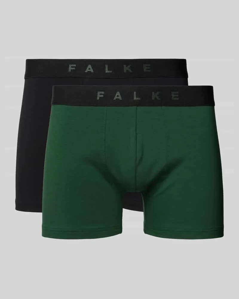 Falke Trunks mit elastischem Logo-Bund im 2er-Pack Gruen