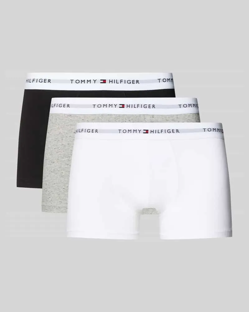 Tommy Hilfiger Trunks aus Baumwoll-Mix im 3er-Pack Black
