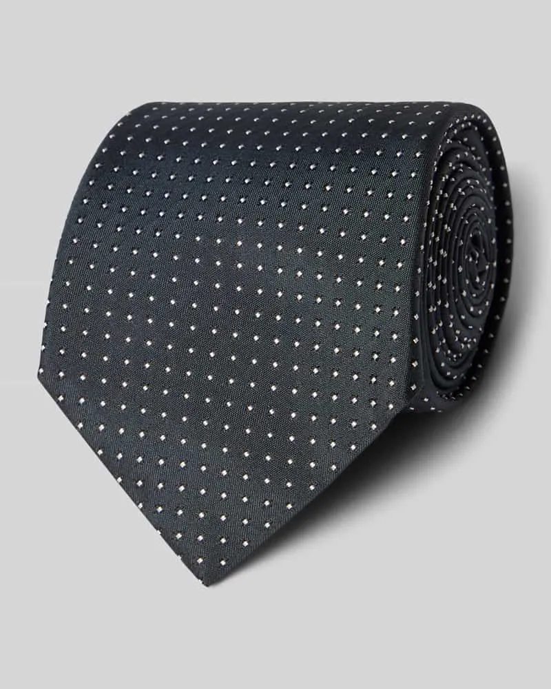 HUGO BOSS Krawatte aus reiner Seide mit Allover-Muster Modell 'ONE Marine