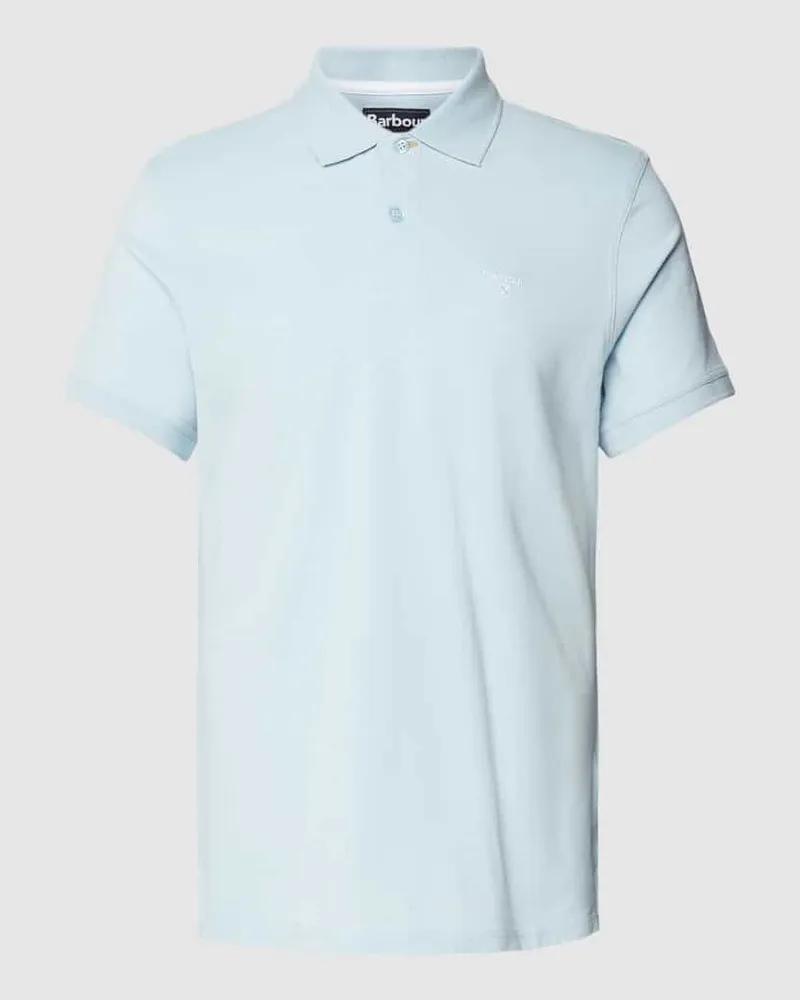 Barbour Slim Fit Poloshirt mit Label-Stitching 