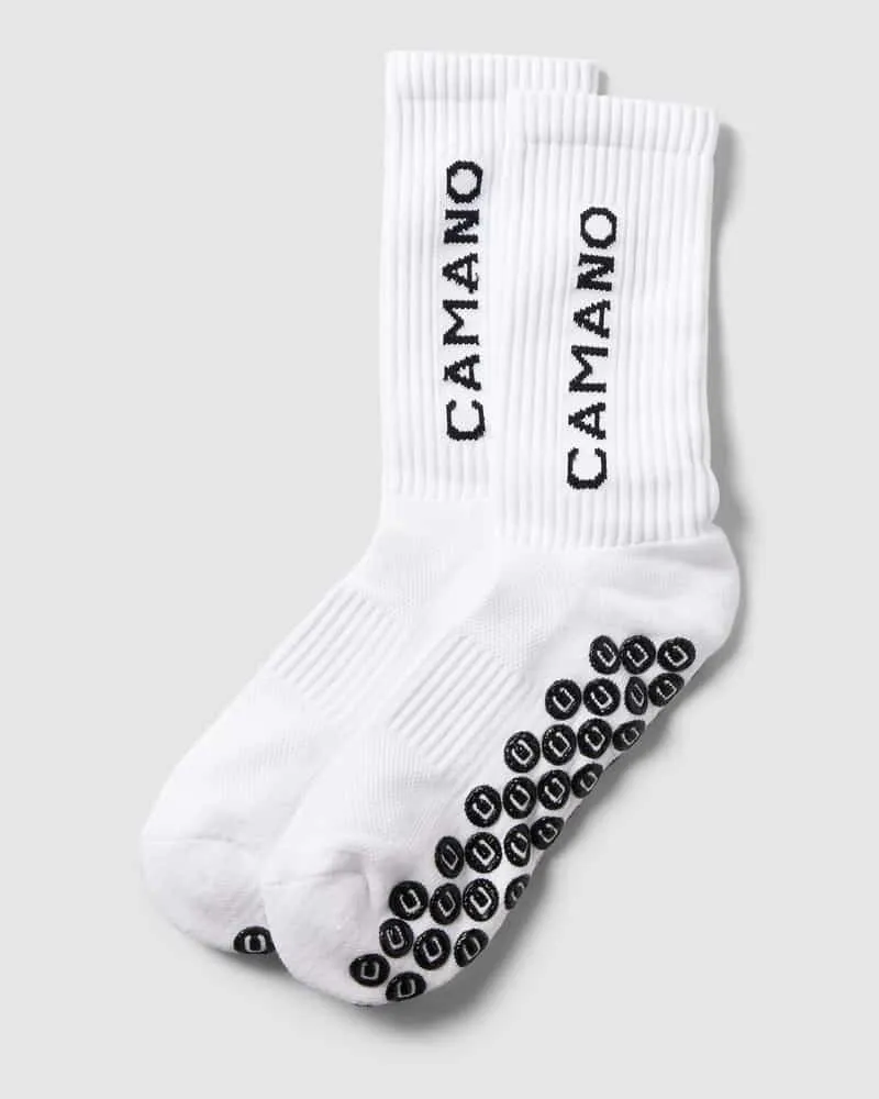 Camano Socken mit Label-Print im 2er-Pack Weiss