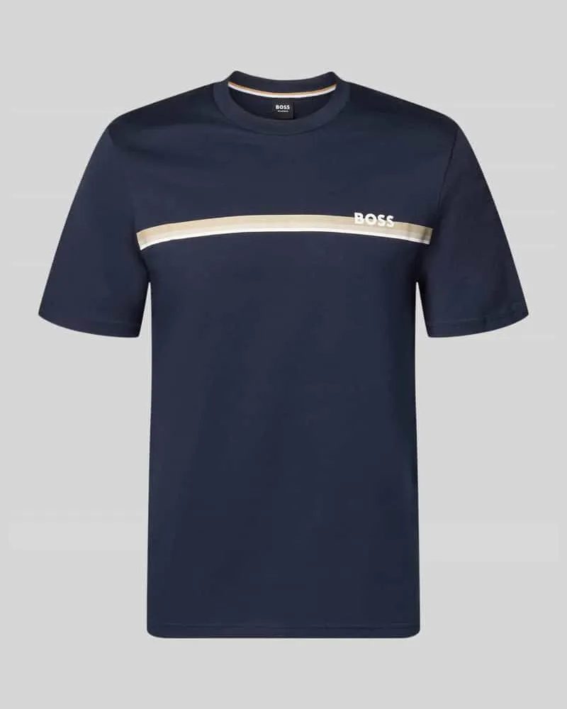 HUGO BOSS Regular Fit T-Shirt aus reiner Baumwolle Marine
