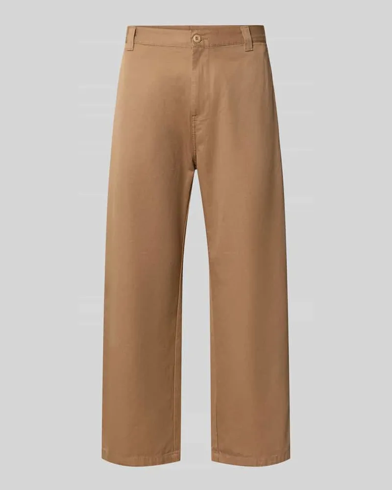 Carhartt WIP Relaxed Fit Stoffhose mit Baumwoll-Anteil Modell 'Brady Beige