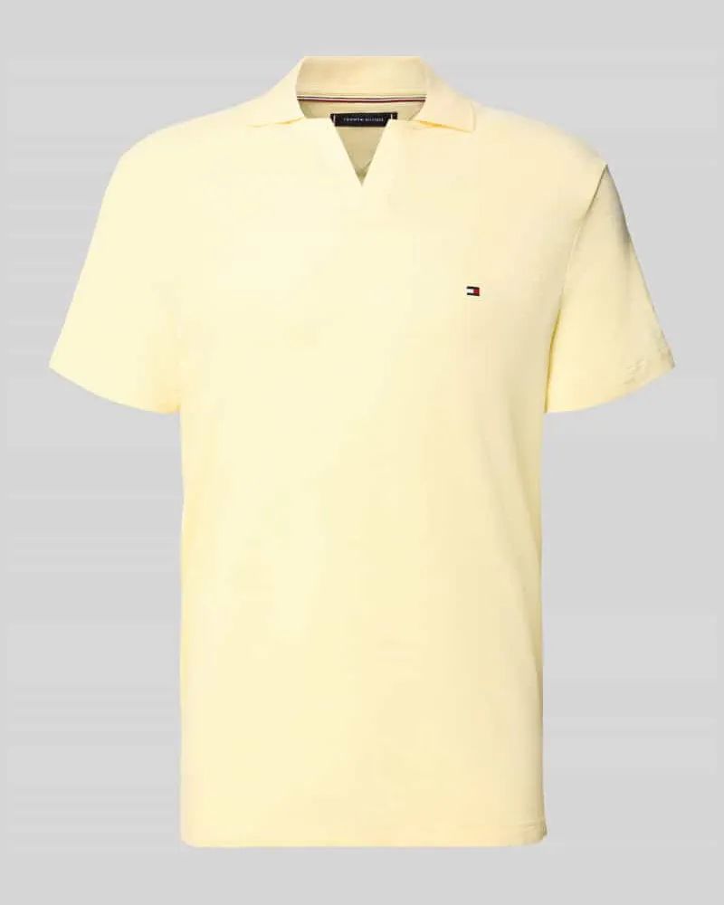 Tommy Hilfiger Regular Fit Poloshirt aus reiner Baumwolle Gelb