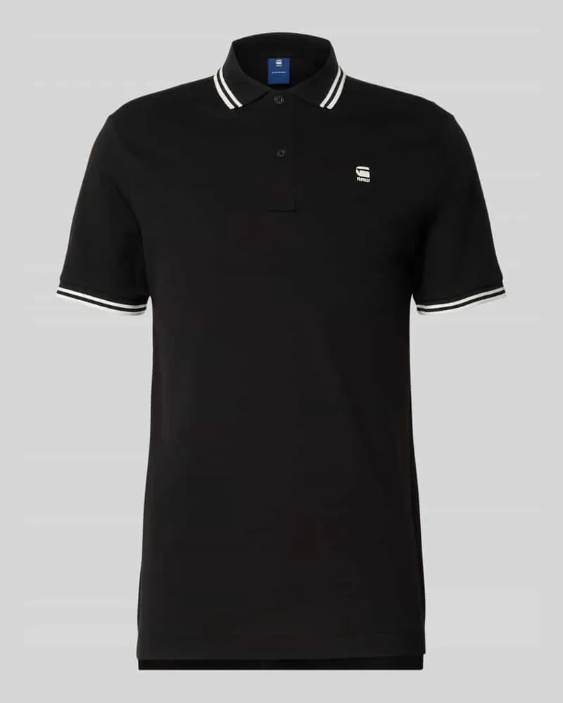 G-STAR RAW Slim Fit Poloshirt mit Label-Stitching Modell 'Dunda 