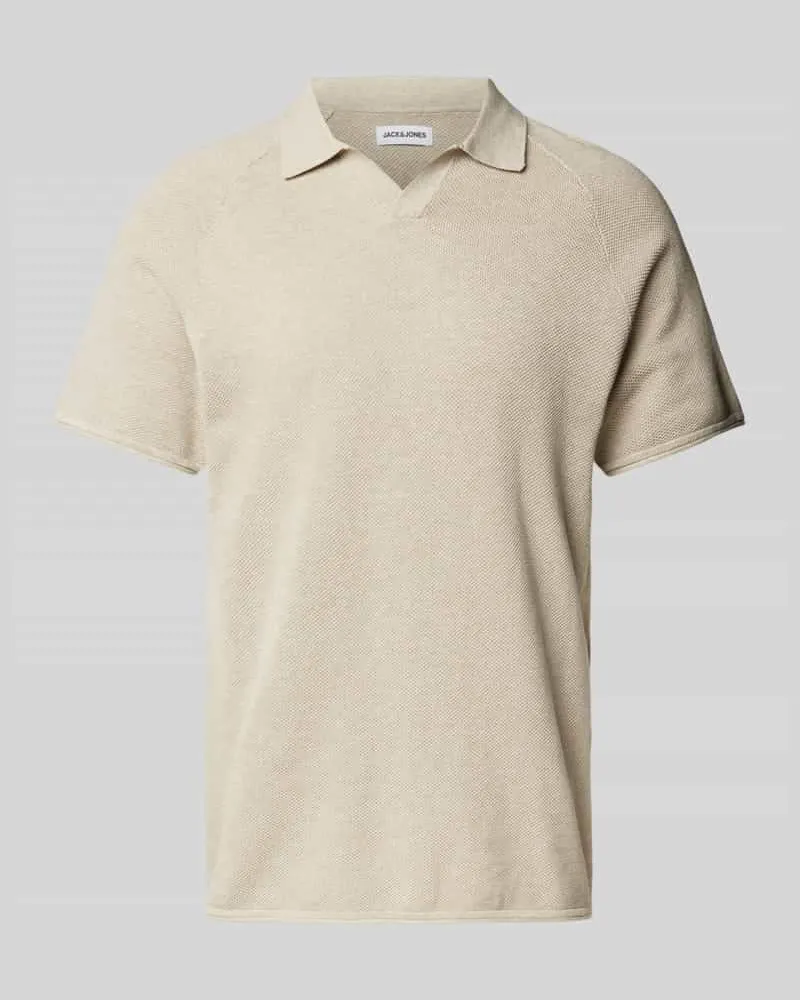 Jack & Jones Slim Fit Poloshirt mit Strukturmuster Modell 'HILL KNIT 