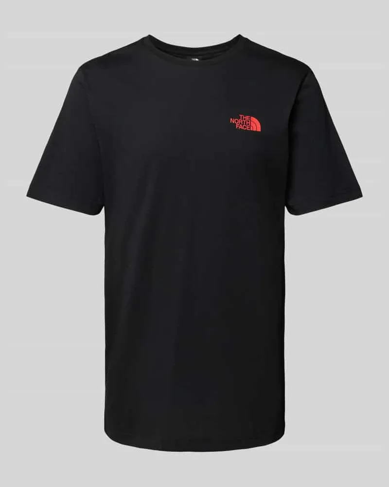 The North Face T-Shirt mit Label-Print Metallic