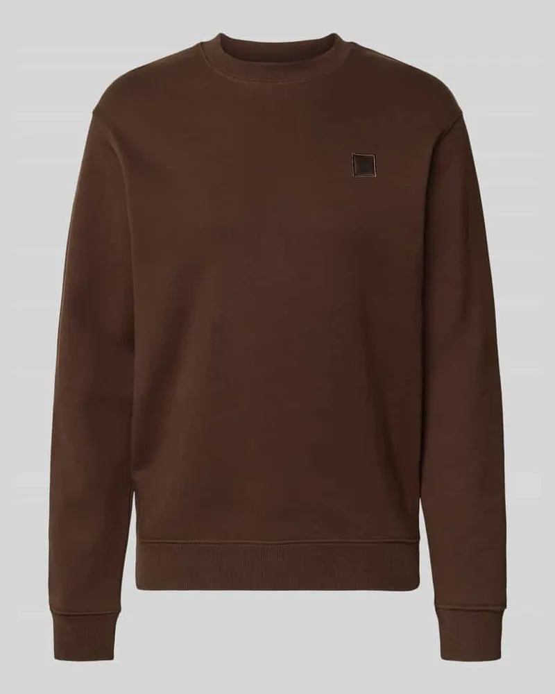 Scotch&Soda Sweatshirt mit Label-Detail Dunkelbraun
