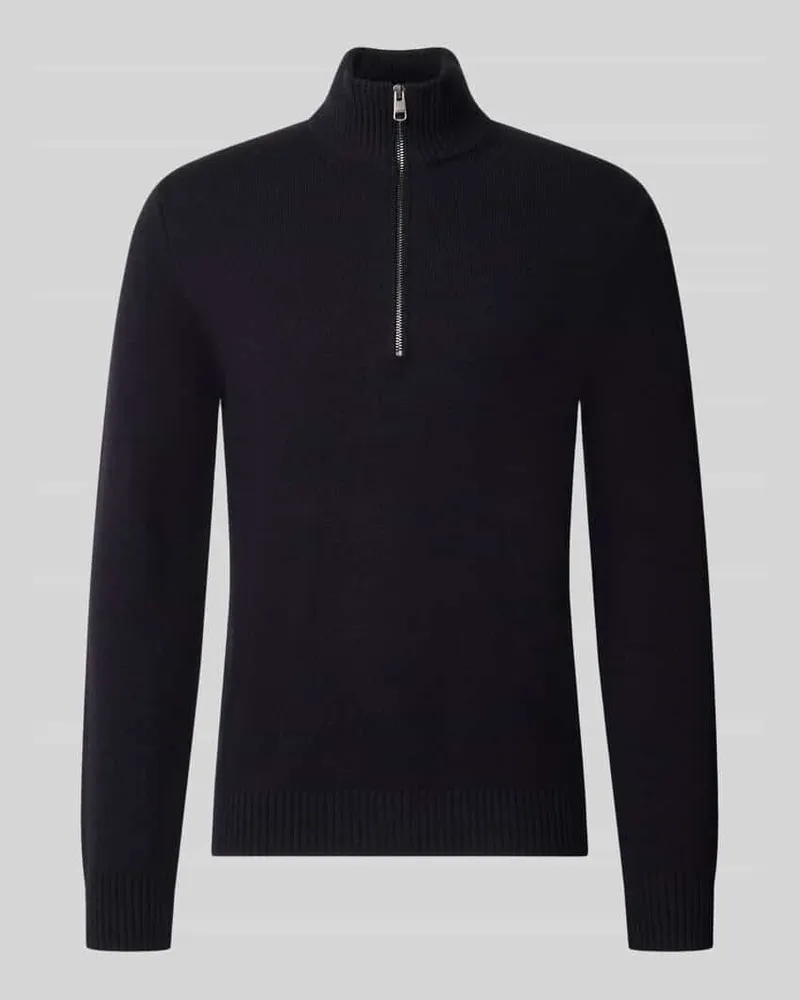 cinque Regular Fit Strickpullover mit Troyer-Kragen Marine