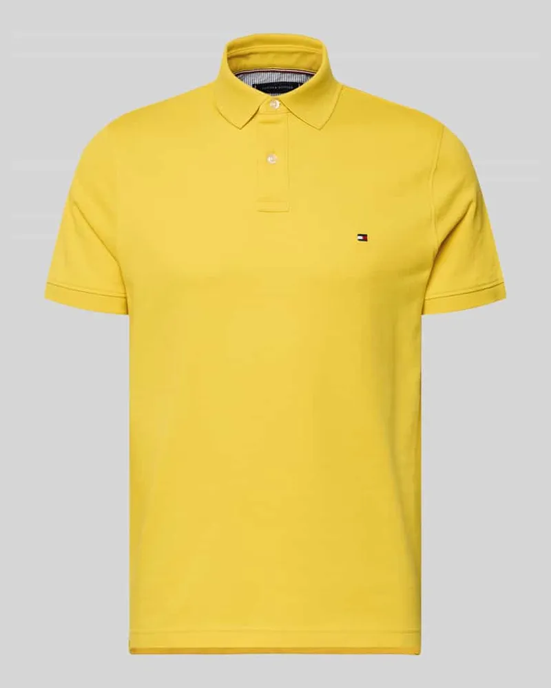 Tommy Hilfiger Regular Fit Poloshirt aus Baumwoll-Mix Gelb