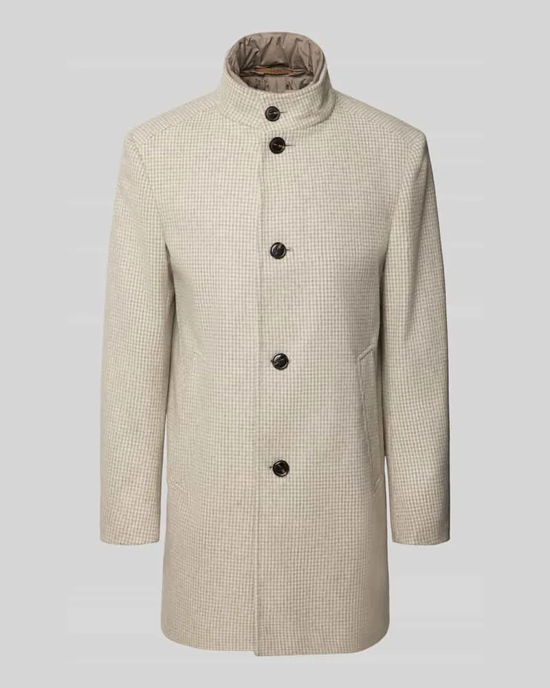 JOOP! Kurzmantel aus Woll-Mix mit Stehkragen Modell 'Maico Beige