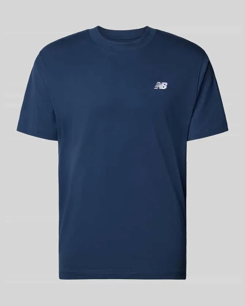 New Balance T-Shirt mit Logo und Rundhalsausschnitt Dunkelblau