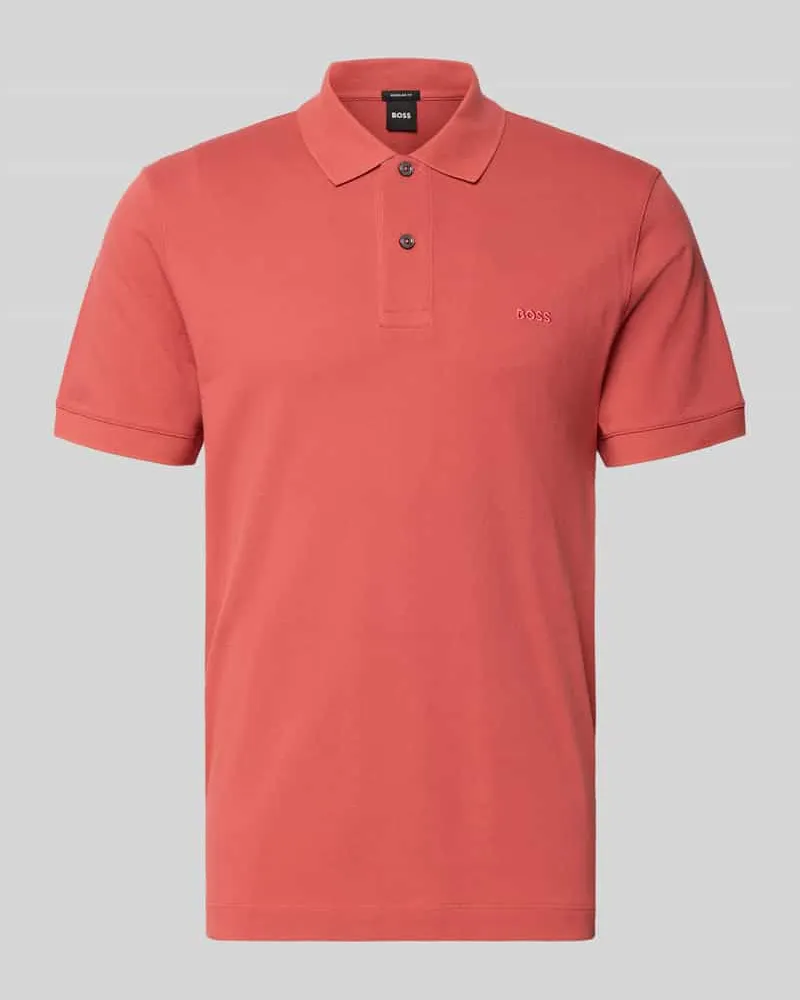 HUGO BOSS Regular Fit Poloshirt aus reiner Baumwolle Modell 'PALLAS Rot