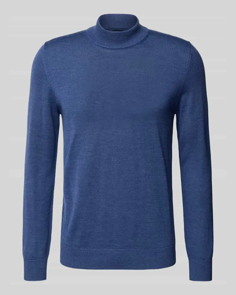 Christian Berg Strickpullover aus Woll-Mix mit Stehkragen 