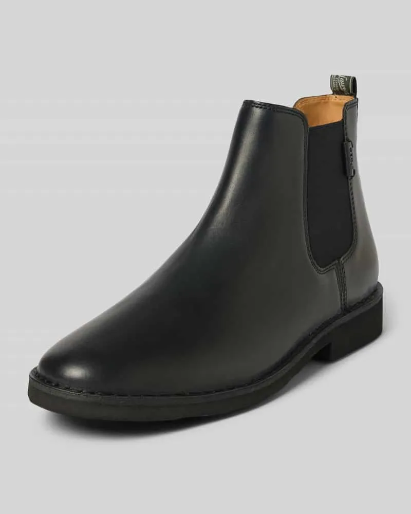 Ralph Lauren Chelsea Boots aus Rindsleder mit Logo-Detail Black