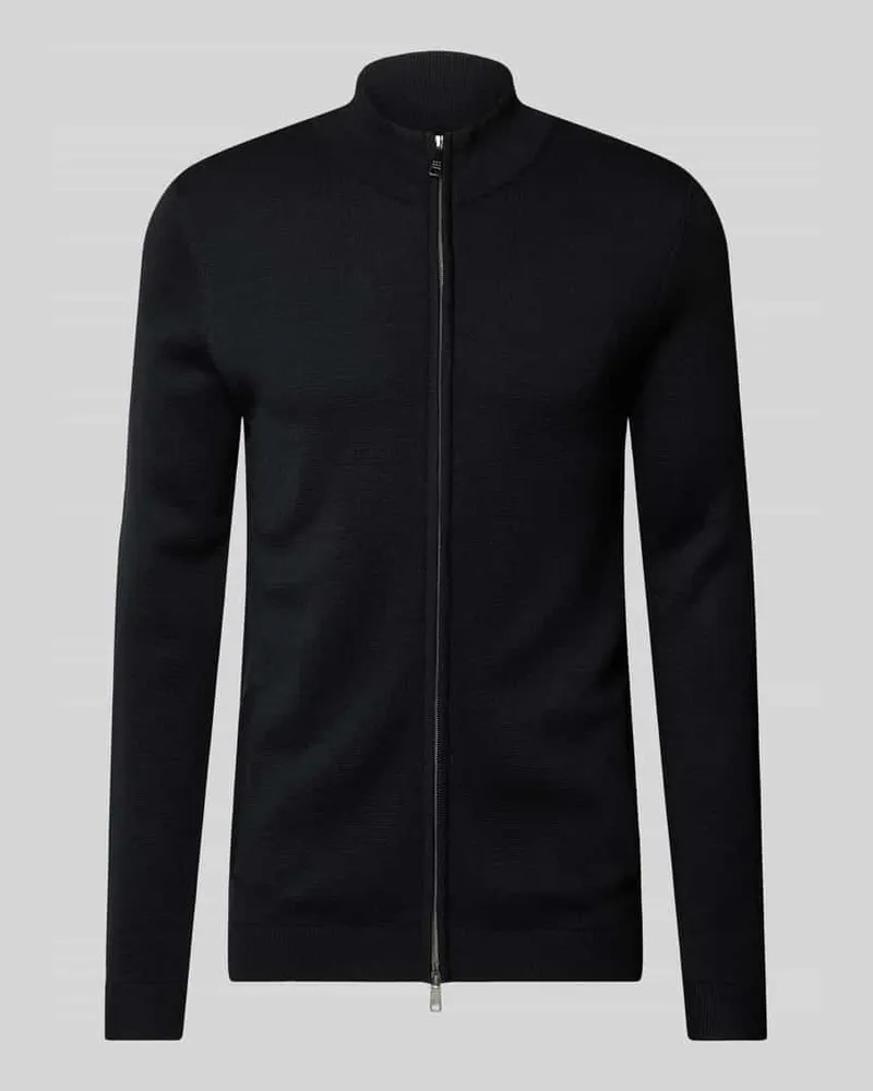 Christian Berg Strickjacke mit Zweiwege-Reißverschluss 