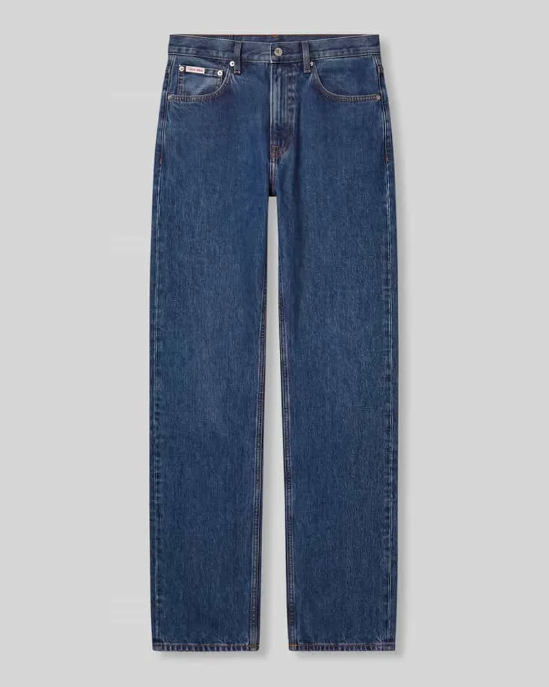 Calvin Klein Straight Fit Jeans aus reiner Baumwolle im 5-Pocket-Design Jeansblau